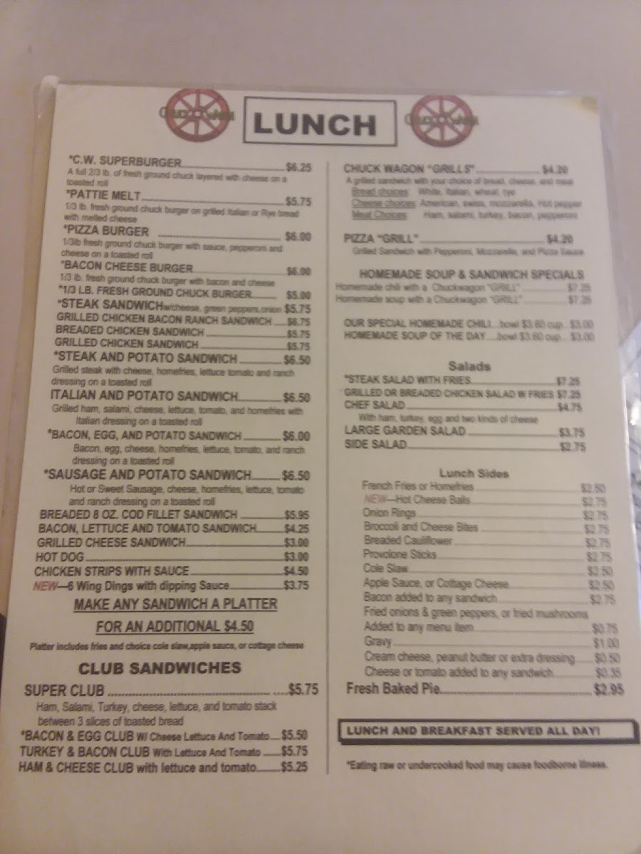 Chuck Wagon Restaurant Photo Menu 7