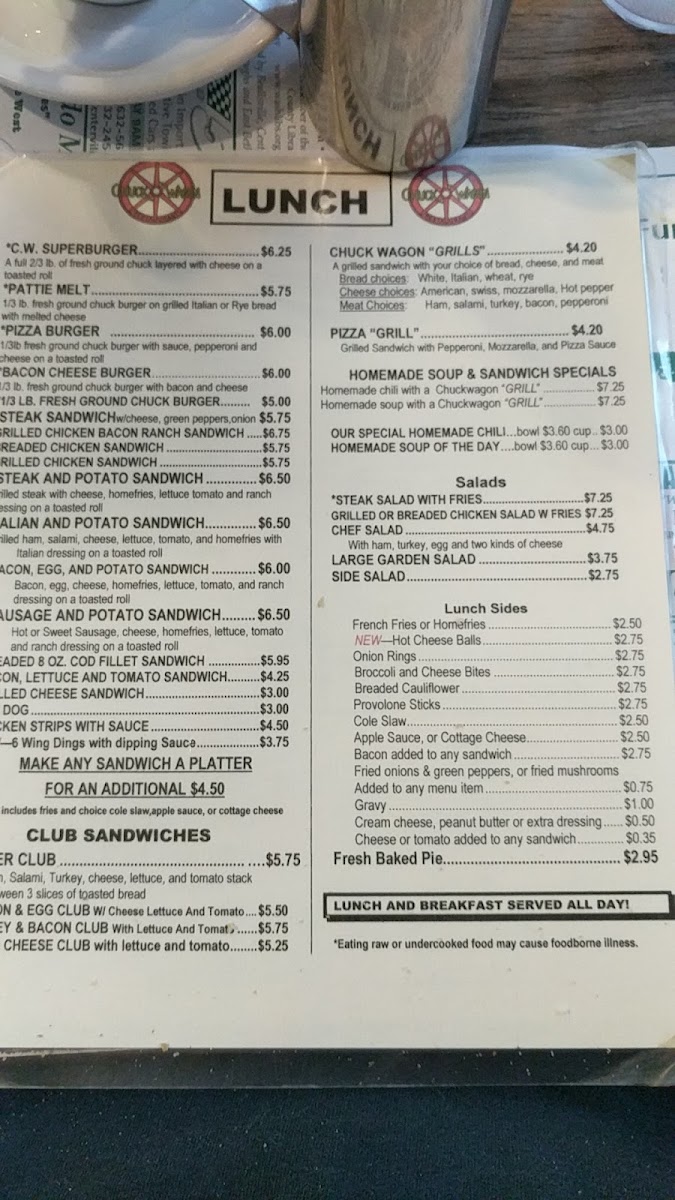 Chuck Wagon Restaurant Photo Menu 8
