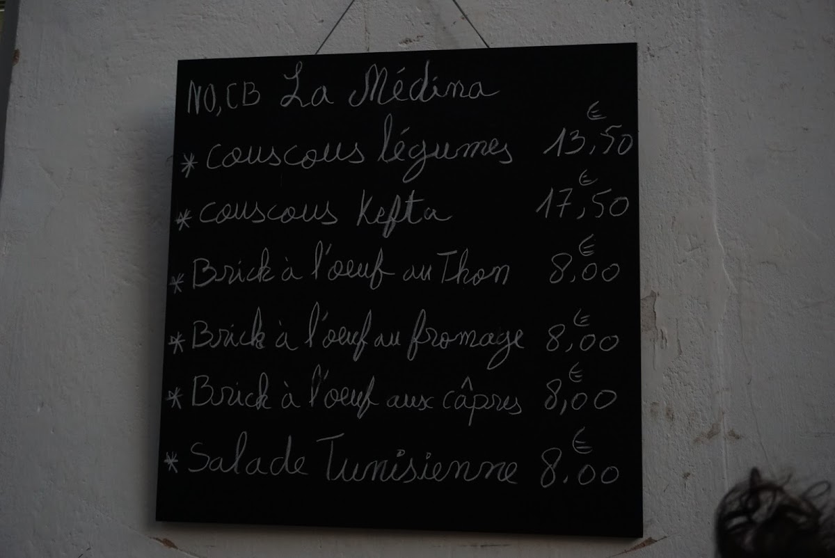 La Médina Photo Menu 1
