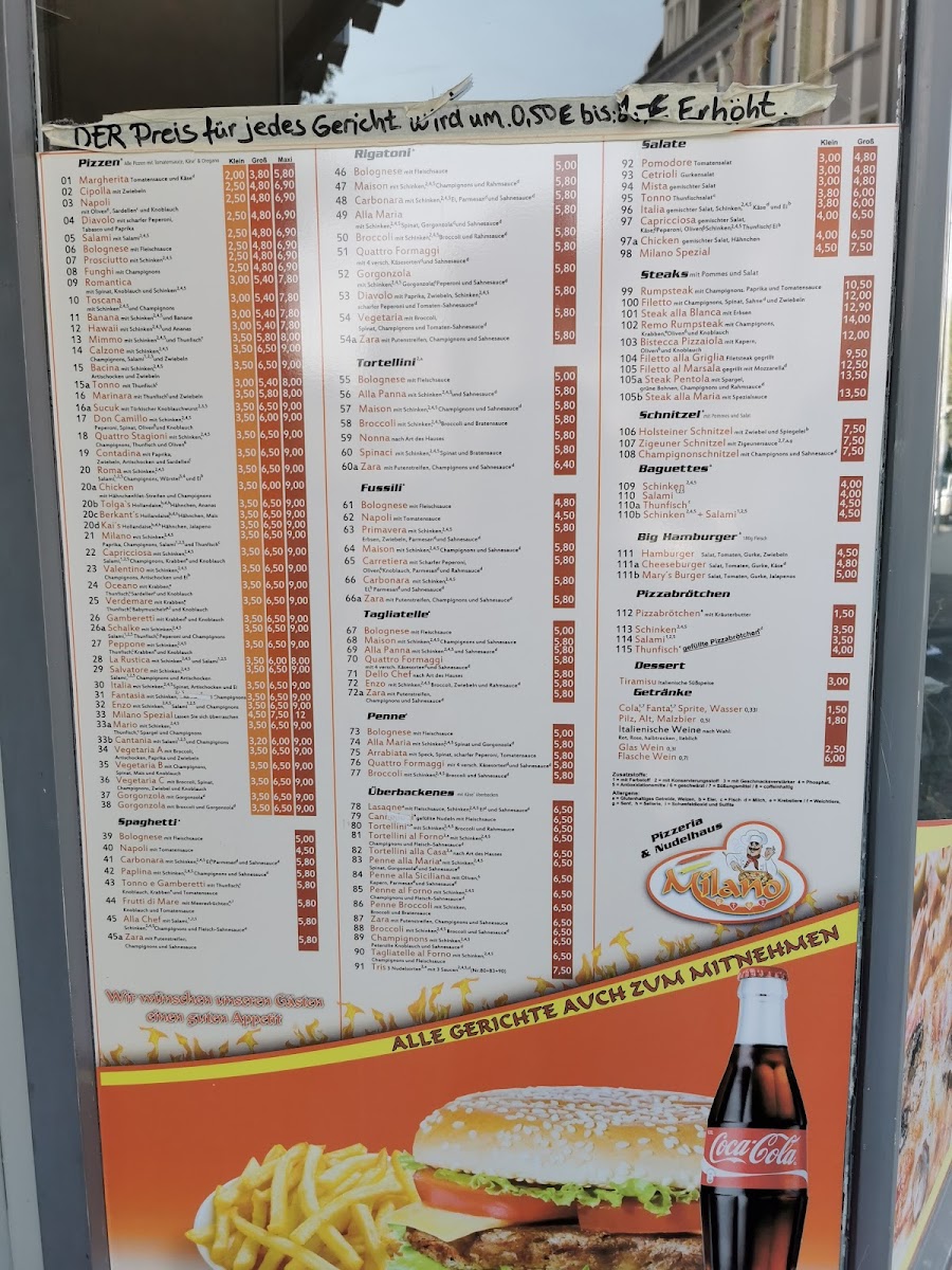 Pizzeria Milano Photo Menu 1