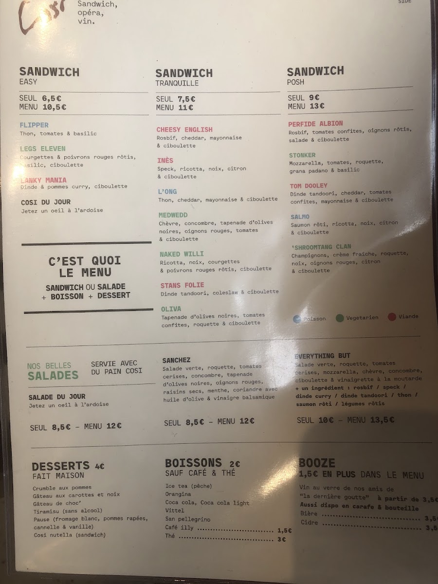 Cosi Photo Menu 6