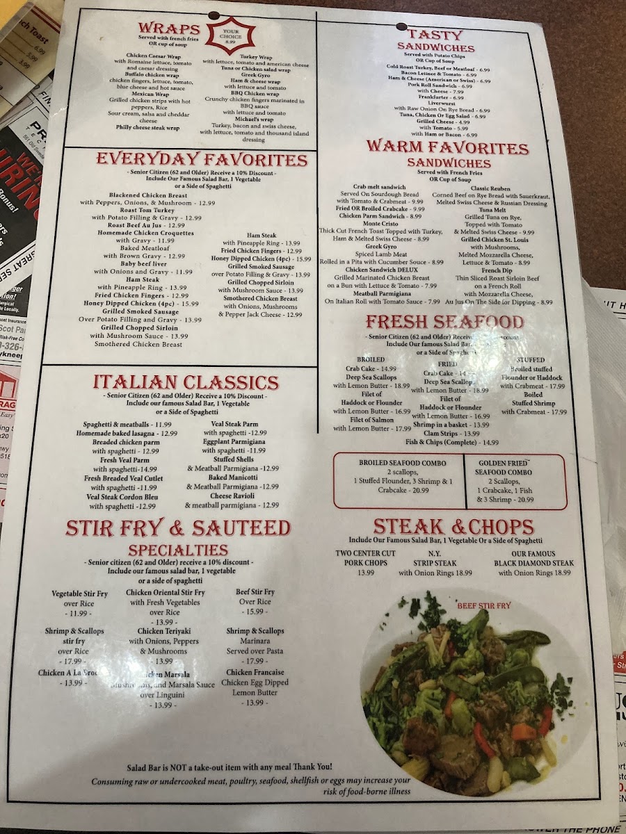 Michael's Restaurant Photo Menu 10
