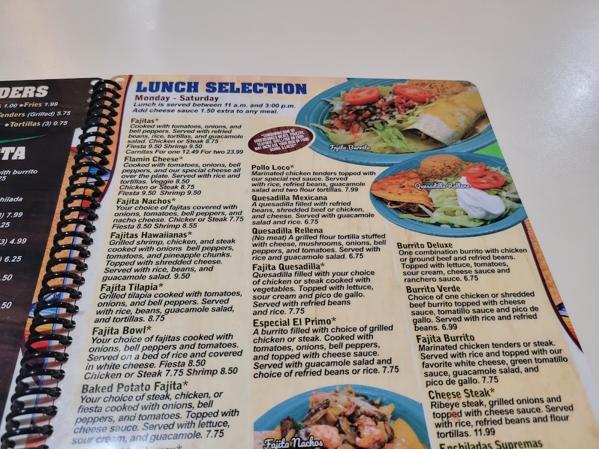 Los Arcos Photo Menu 1