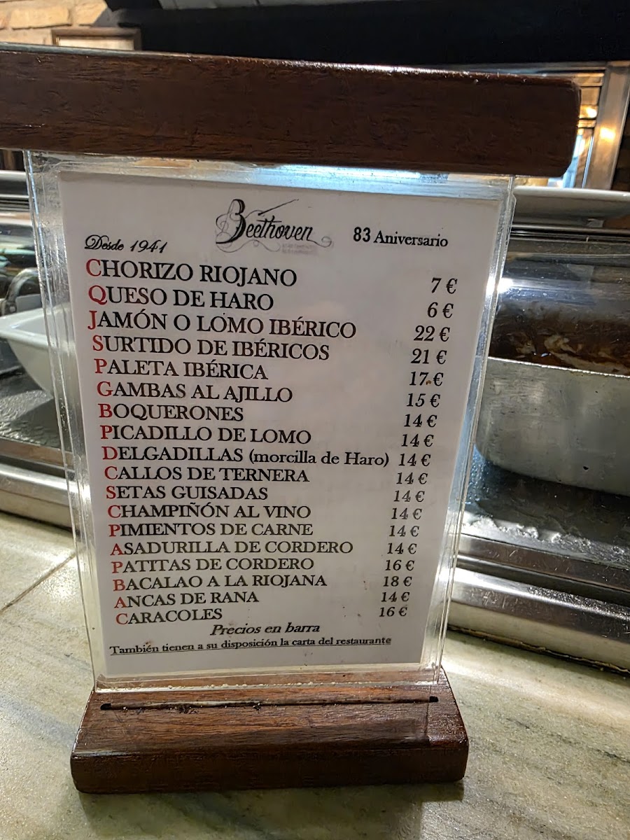Restaurante Beethoven Photo Menu 1