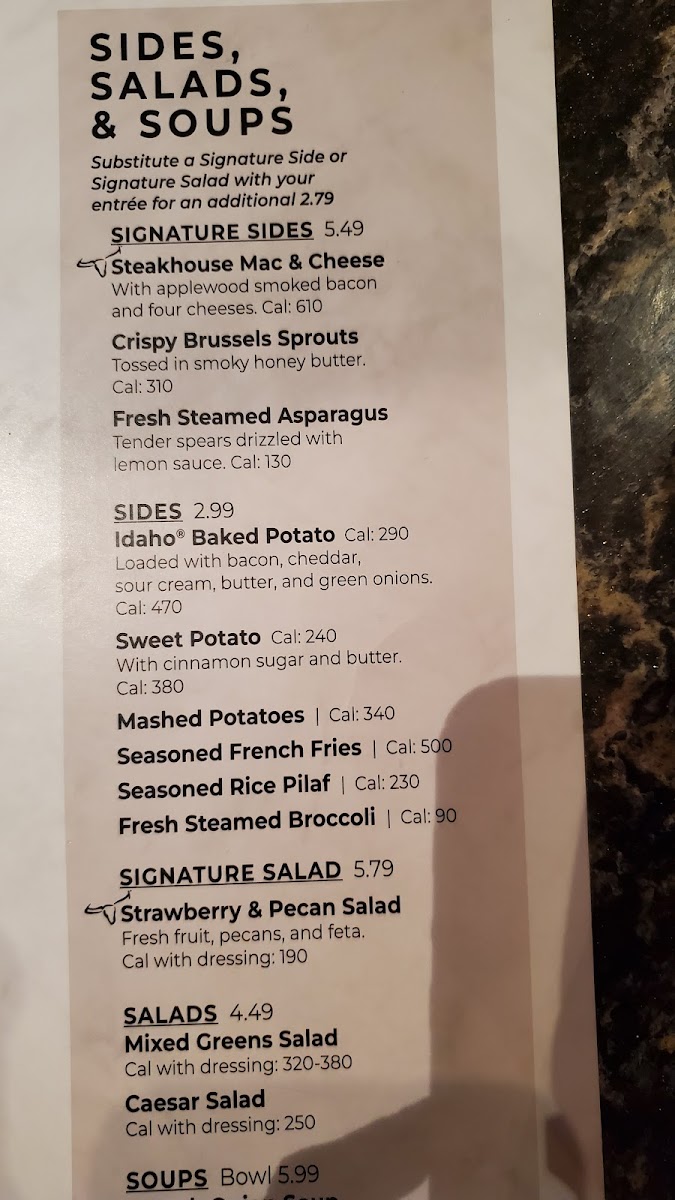 LongHorn Steakhouse Photo Menu 6