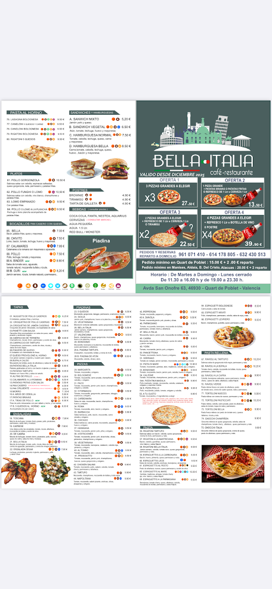 Bella Italia Photo Menu 7