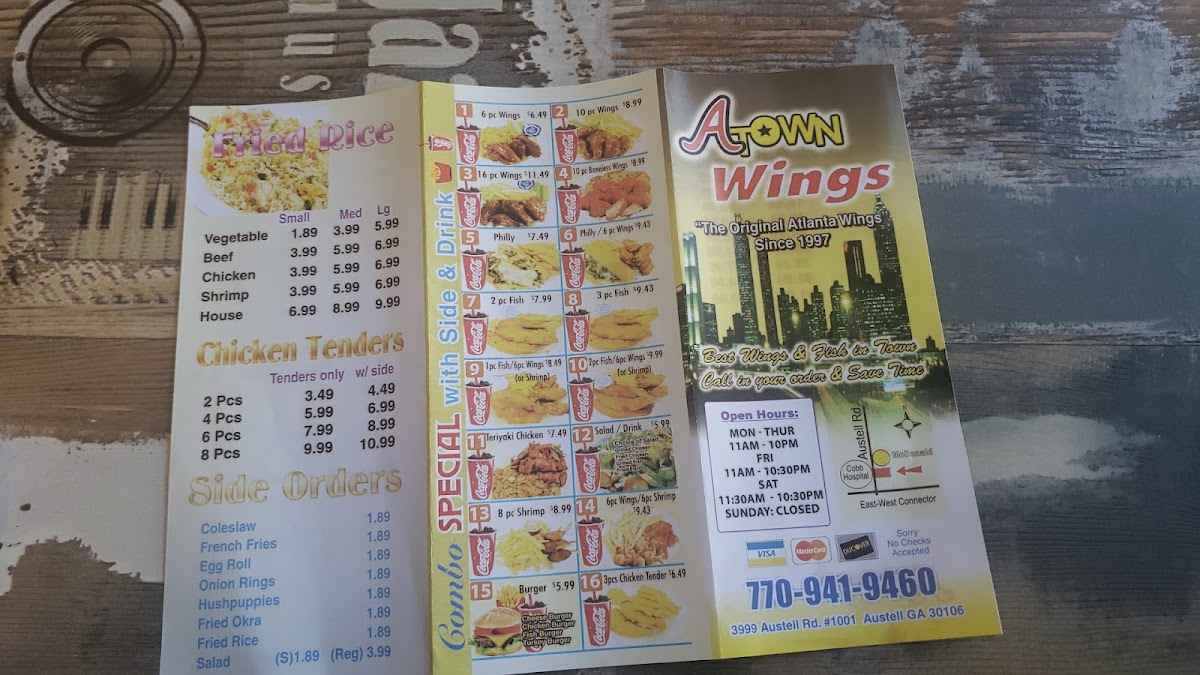 A Town Wings Photo Menu 2