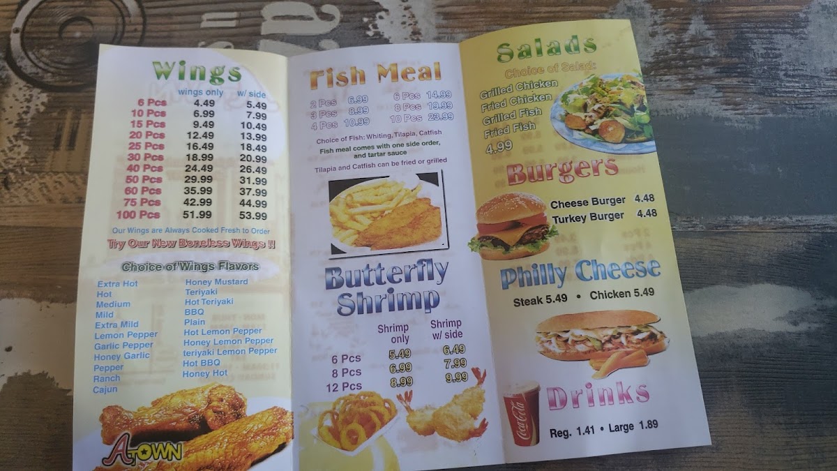 A Town Wings Photo Menu 3