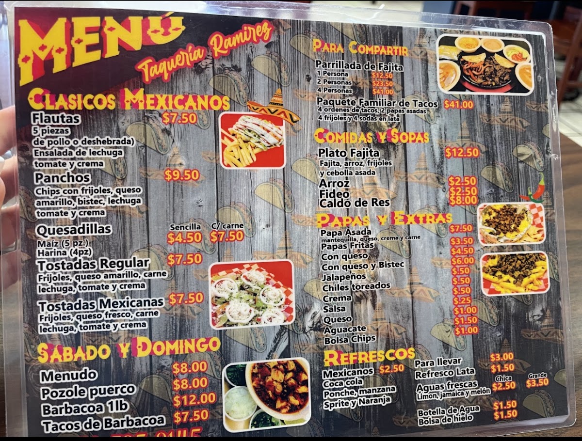 Taqueria Ramirez Photo Menu 2