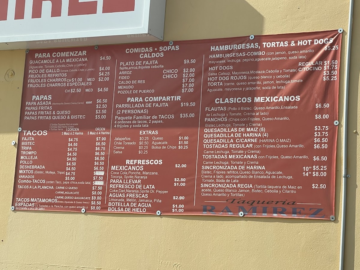 Taqueria Ramirez Photo Menu 5
