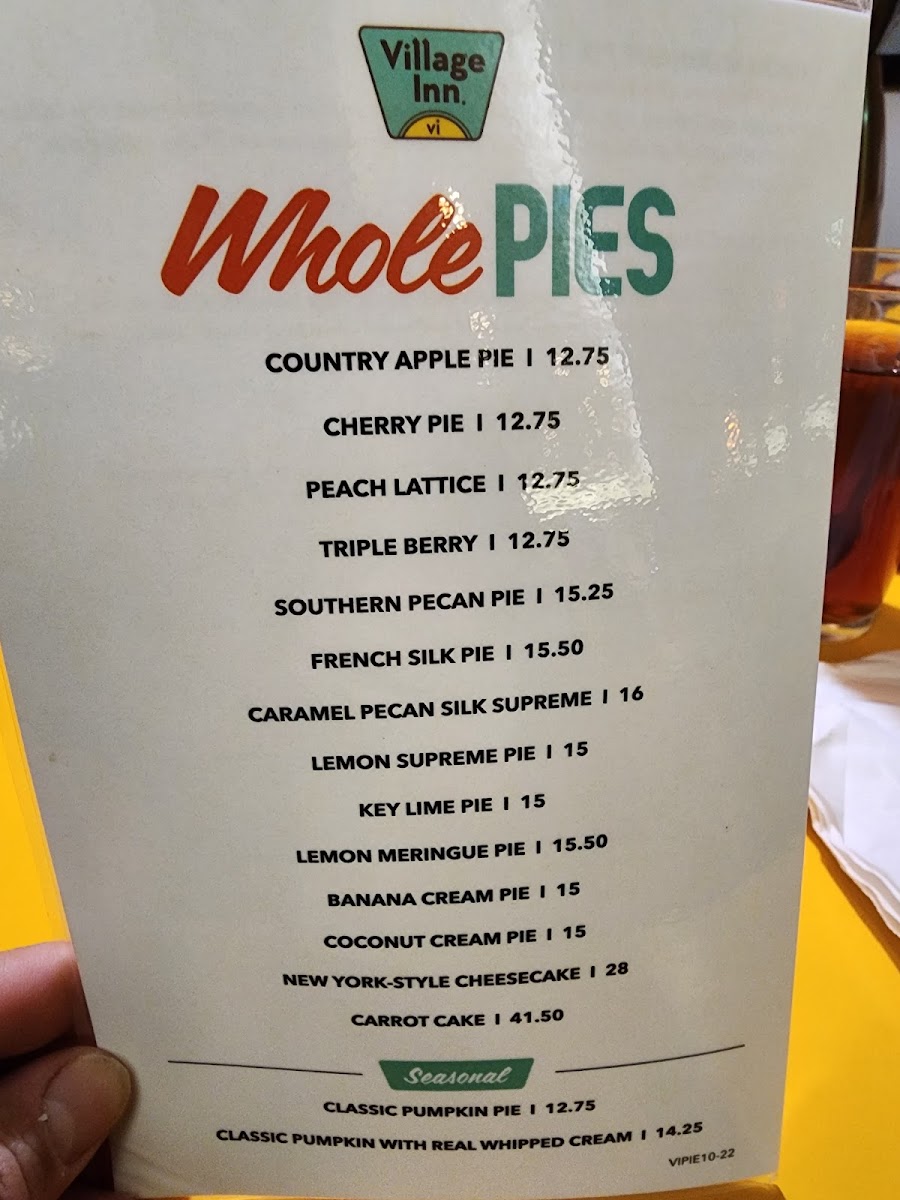 Village Inn Photo Menu 4