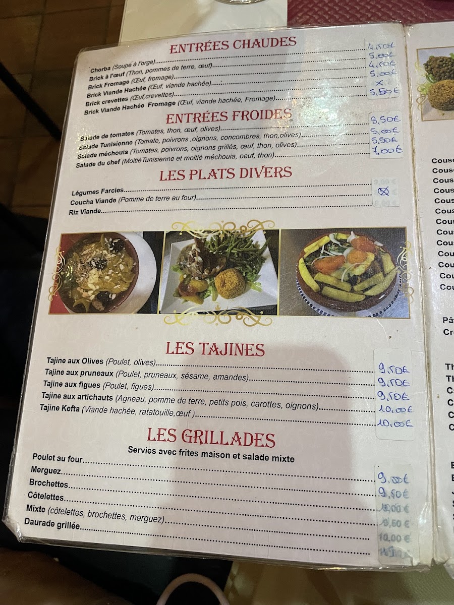 Sur le Pouce Photo Menu 10