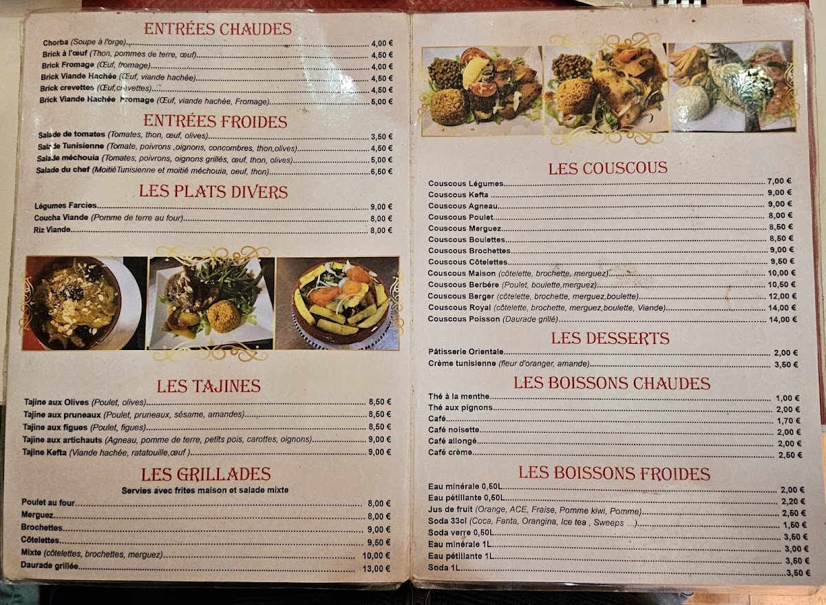 Sur le Pouce Photo Menu 2