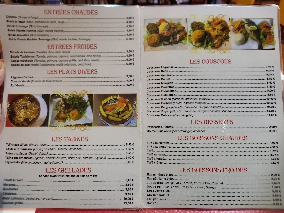 Sur le Pouce Photo Menu 3