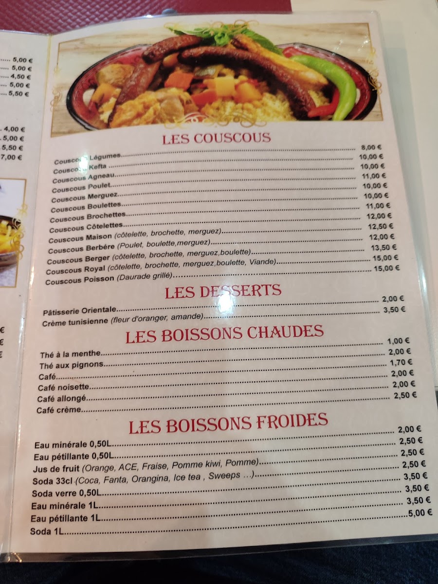 Sur le Pouce Photo Menu 8