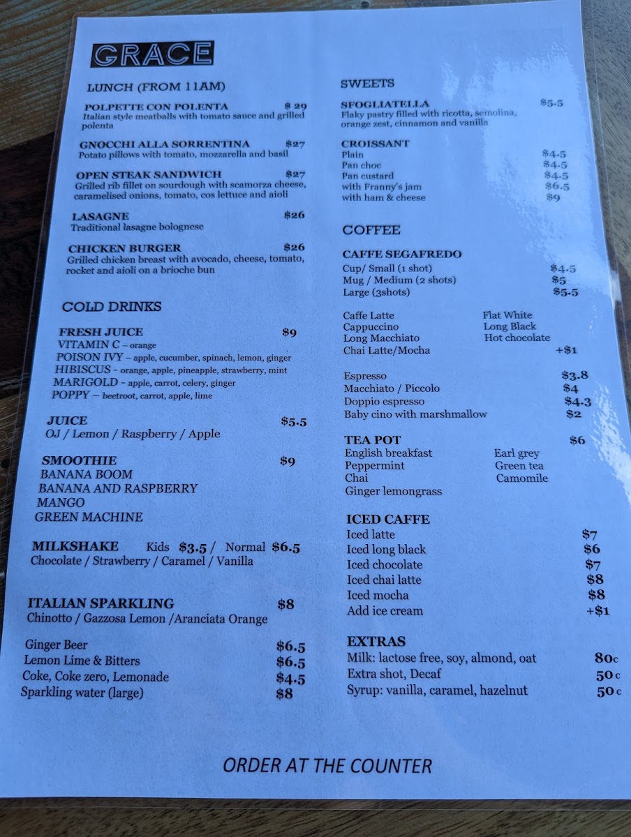 Grace Cafe Photo Menu 3