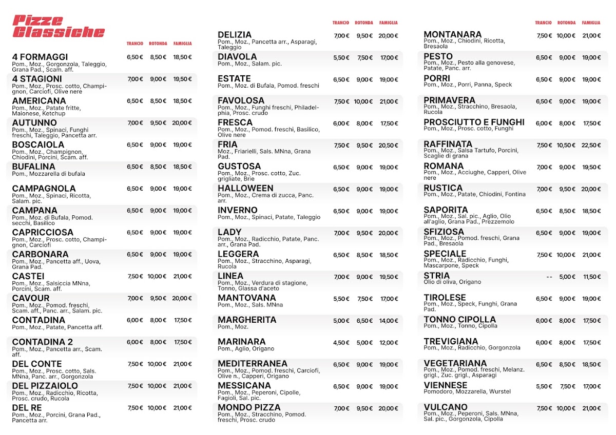 Mondo Pizza Photo Menu 2