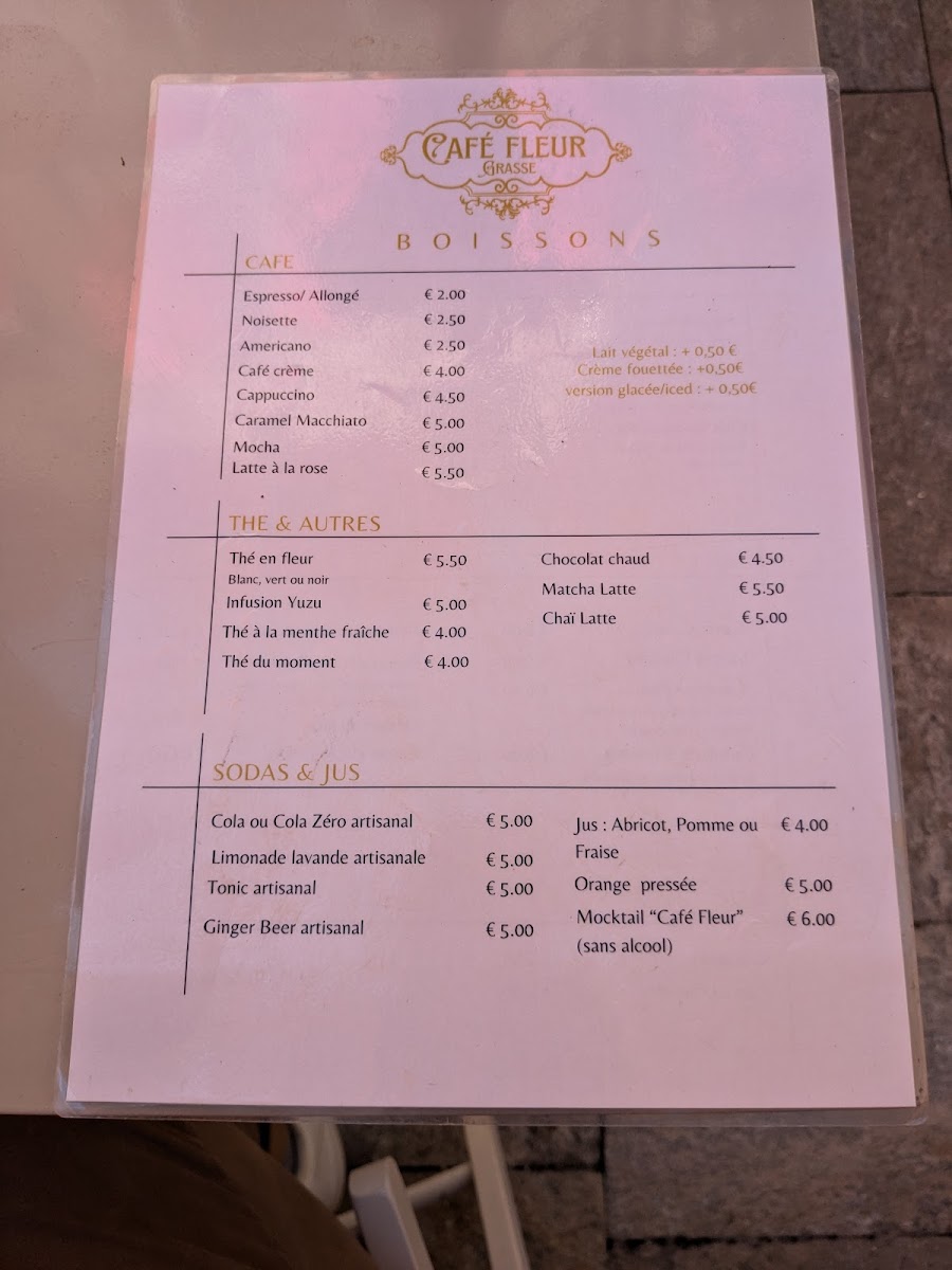 Café Fleur Photo Menu 1