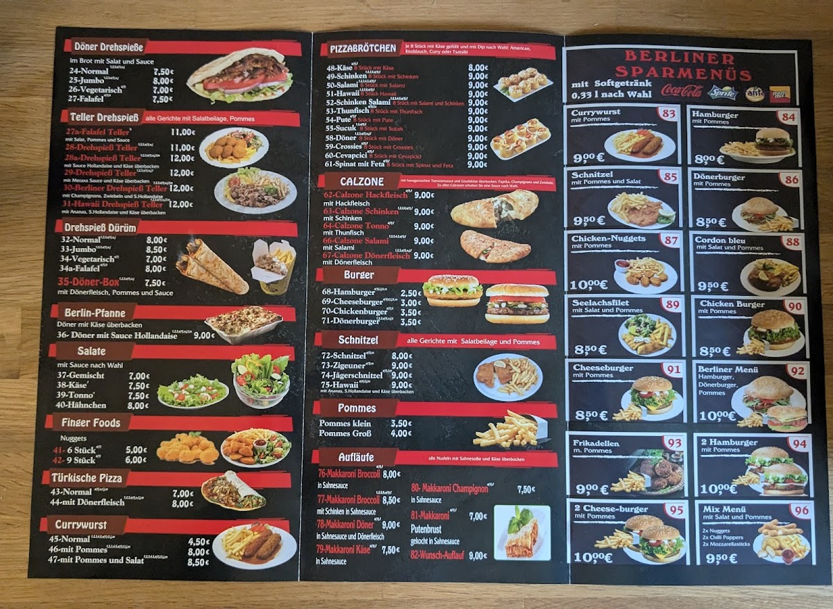 Berlin Döner Photo Menu 1