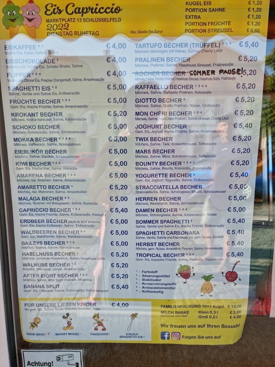 Eis Capriccio Photo Menu 6