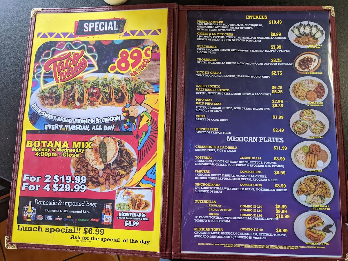 Taqueria La Mexicana Photo Menu 1