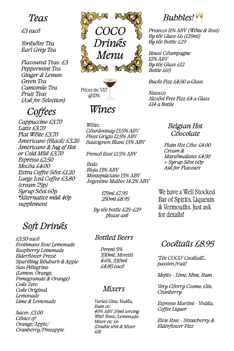 Coco Photo Menu 3