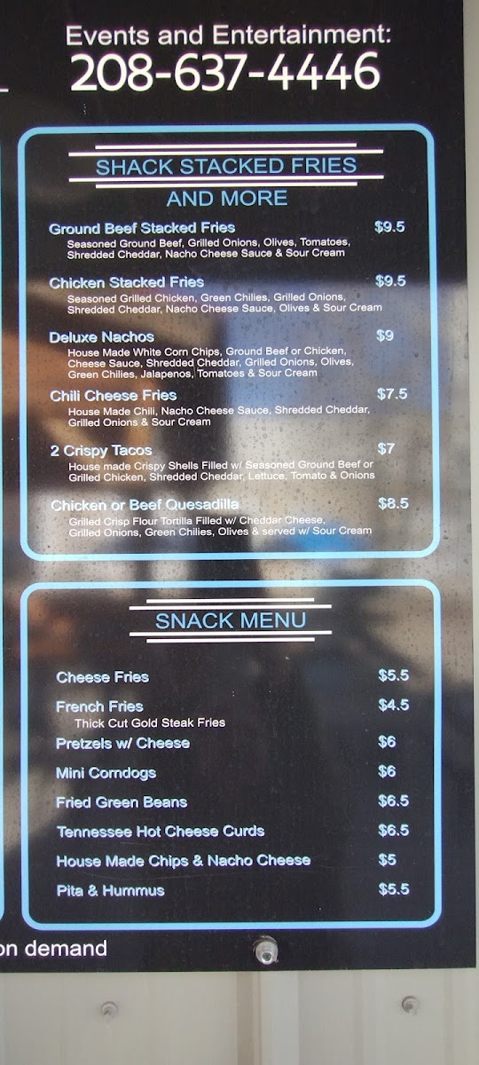 The Shack Photo Menu 10