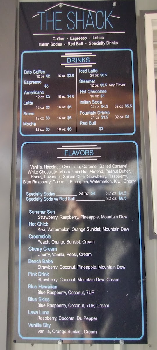 The Shack Photo Menu 8