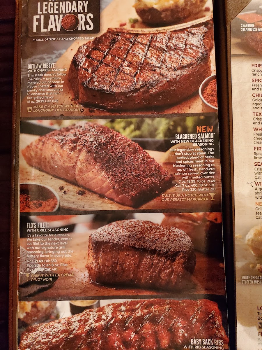 LongHorn Steakhouse Photo Menu 10