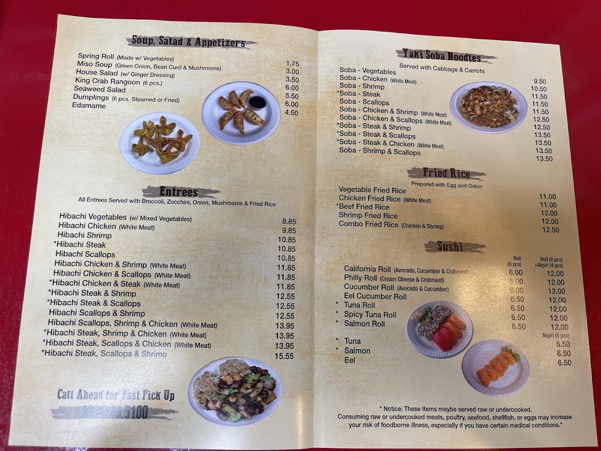 Hibachi Express Photo Menu 2