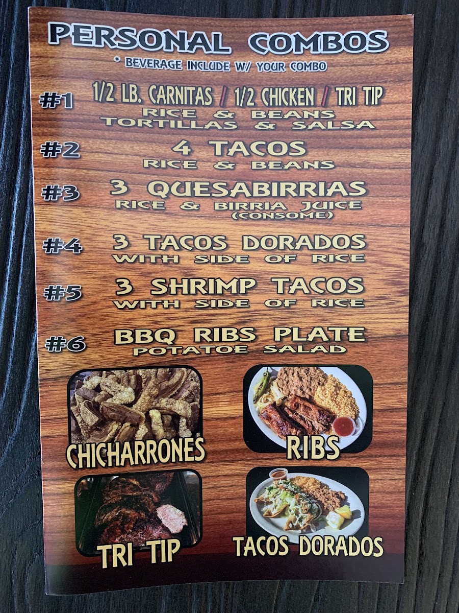 Carnitas el Bajio Photo Menu 5