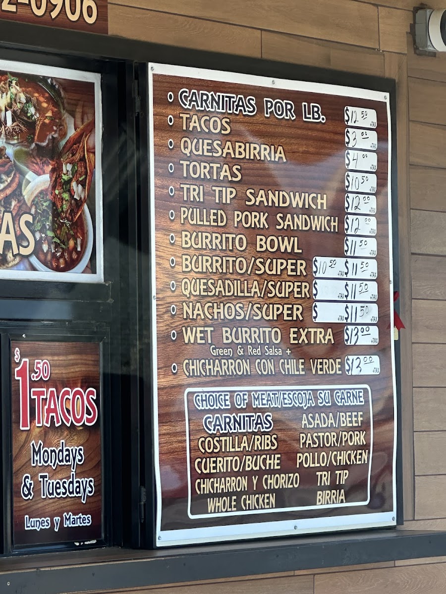 Carnitas el Bajio Photo Menu 7