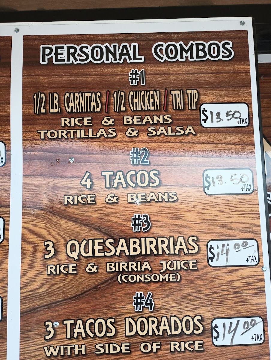 Carnitas el Bajio Photo Menu 9