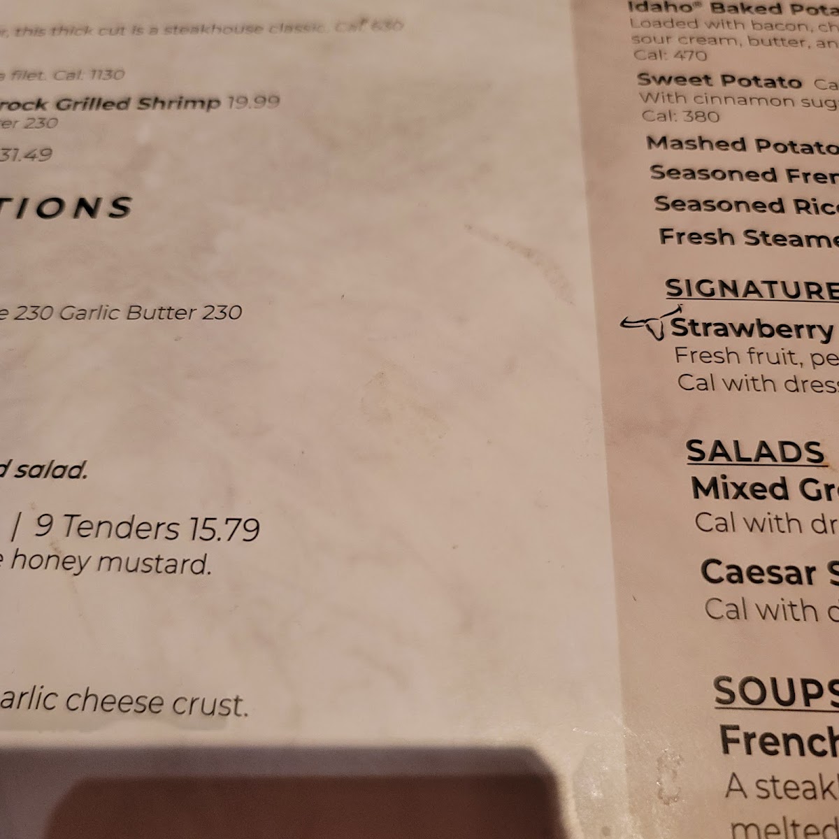 LongHorn Steakhouse Photo Menu 10