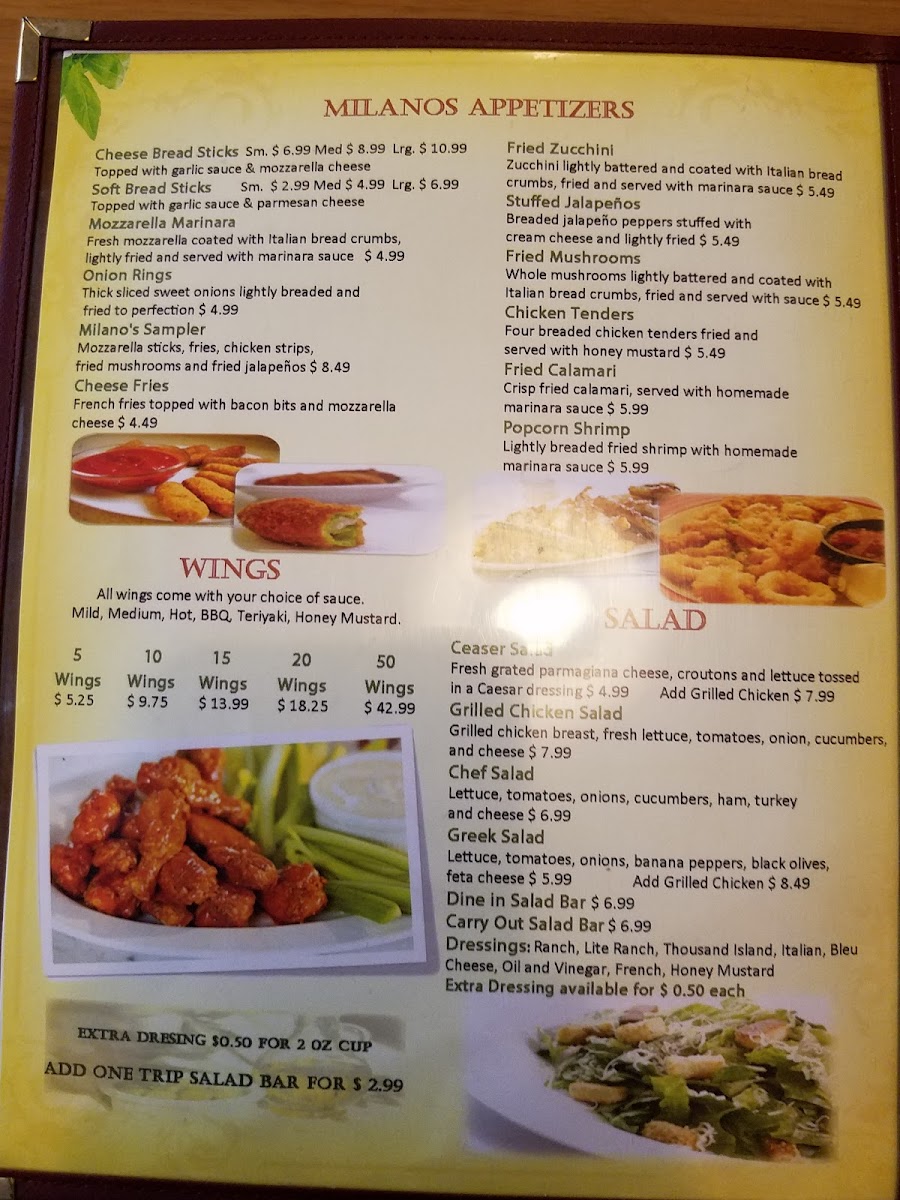 Milano Pizza Photo Menu 3
