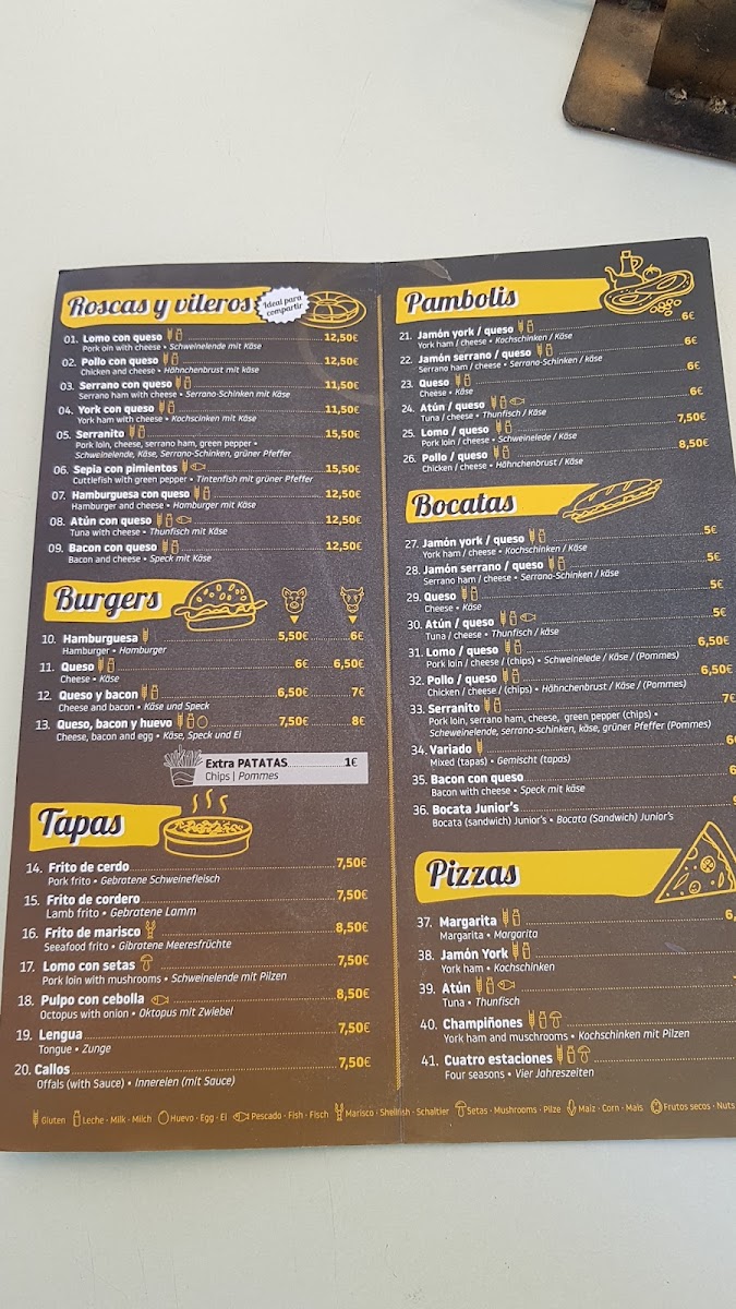 Junior's Café Photo Menu 1