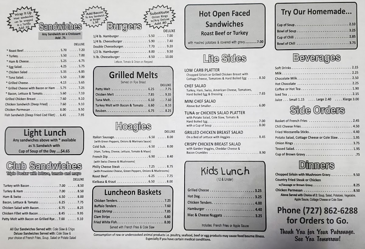The Breakfast Club Photo Menu 2