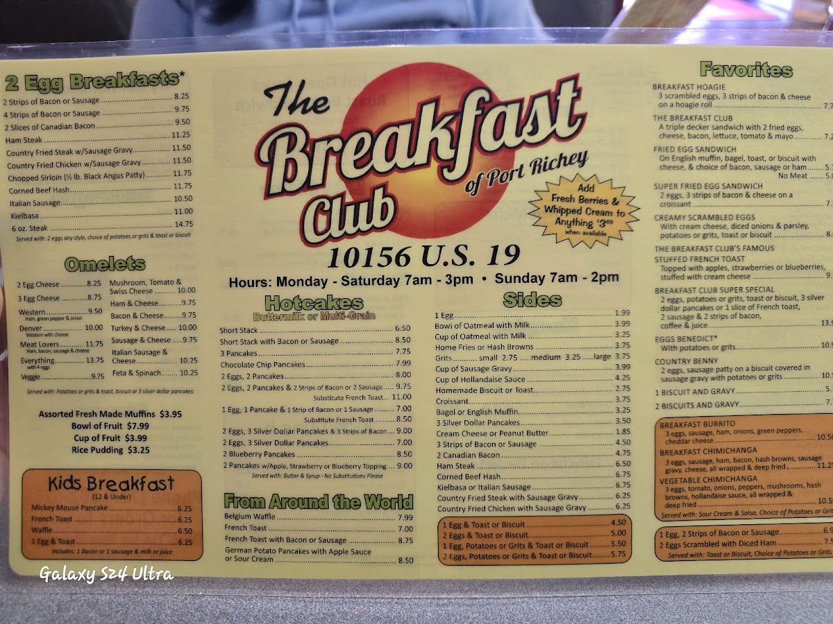 The Breakfast Club Photo Menu 5
