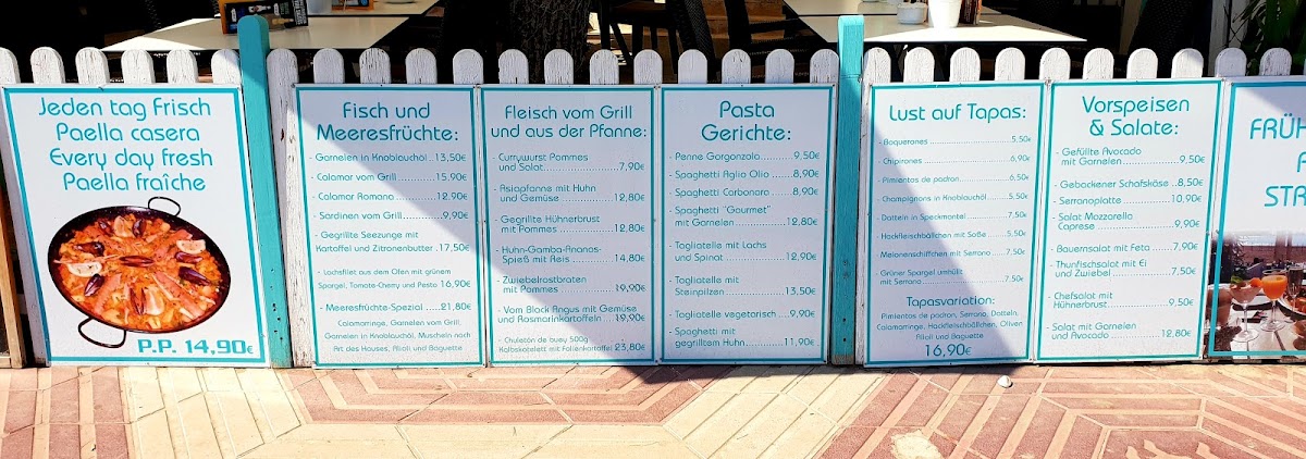 Paradise Beach Photo Menu 2