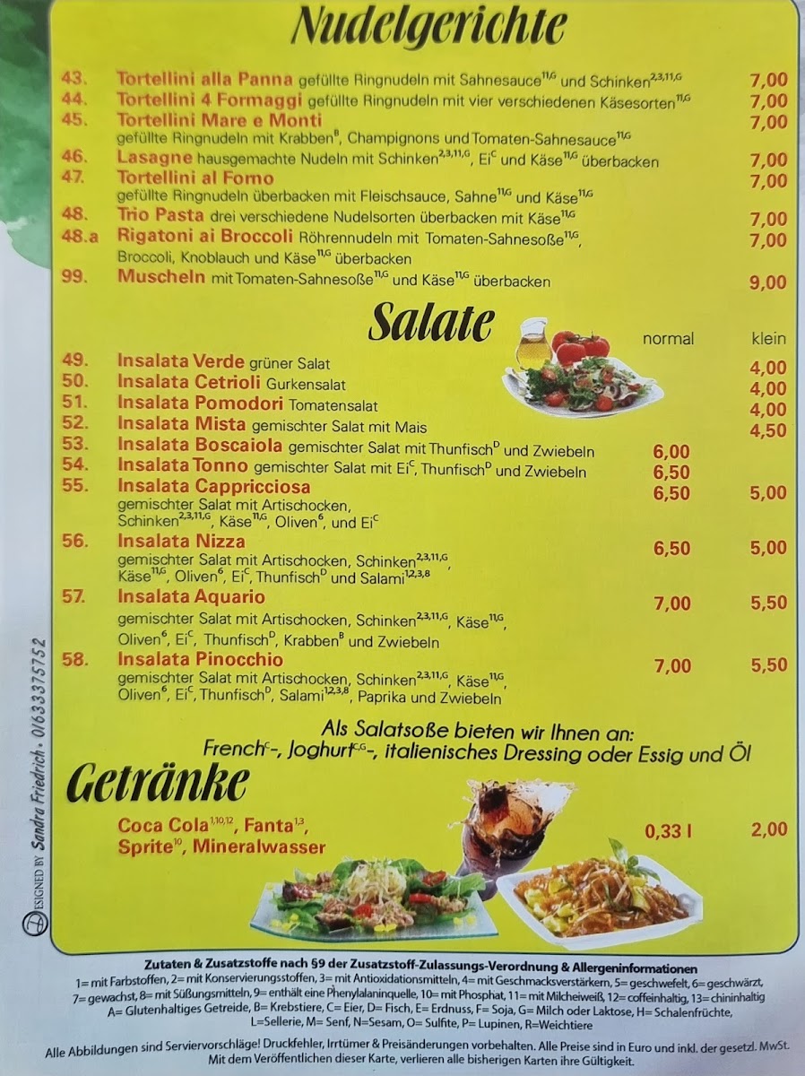 Pizzeria Pinocchio Photo Menu 1