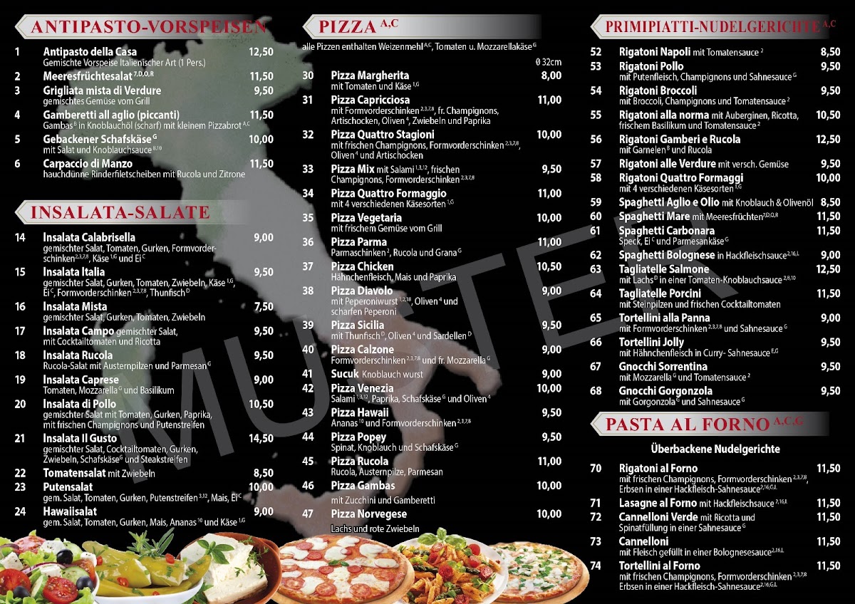 Il Gusto Photo Menu 1