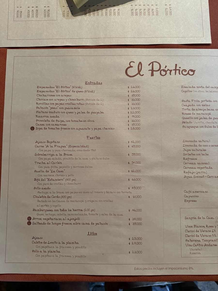 Restaurante El Portico Photo Menu 7
