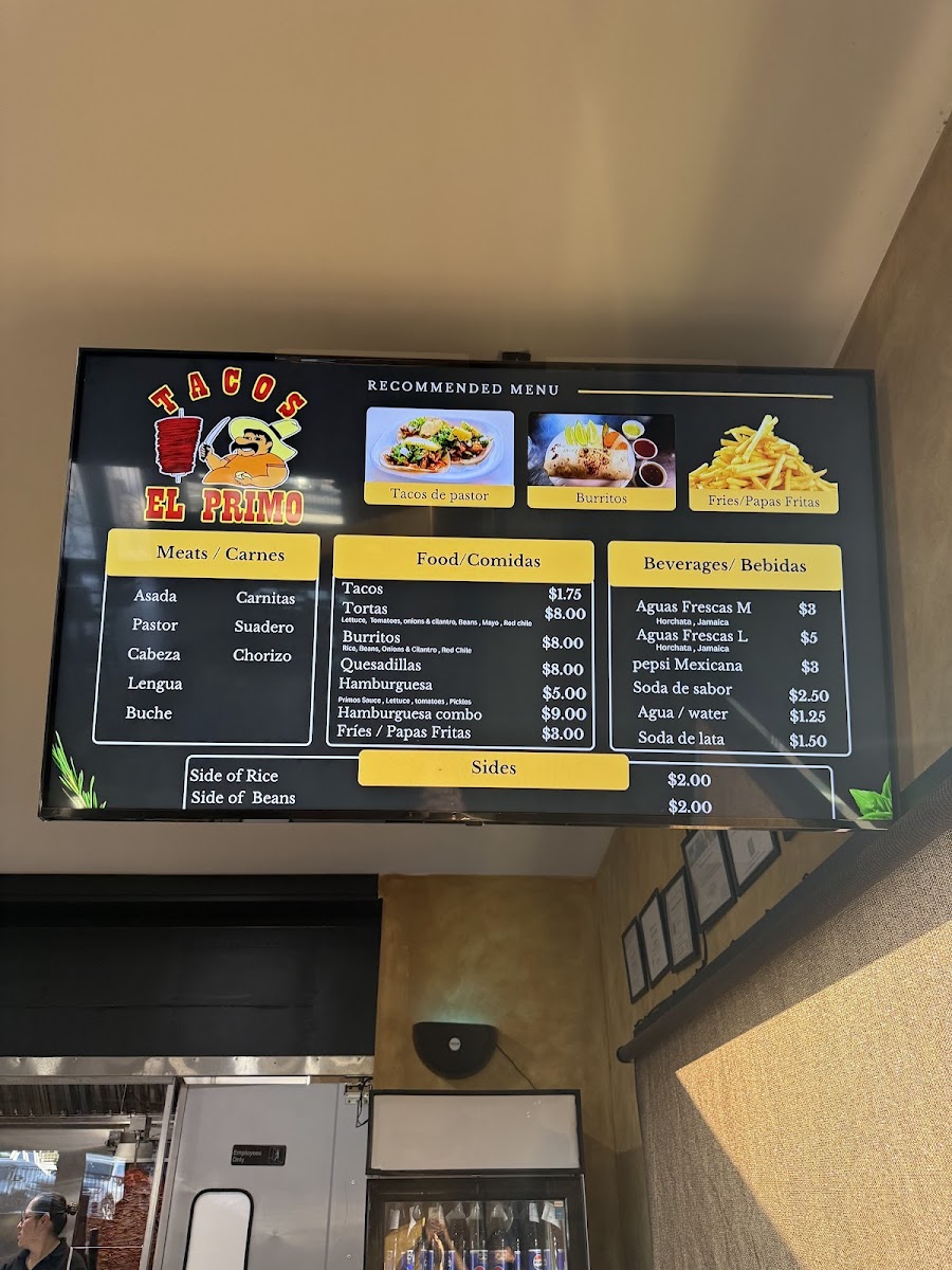 Tacos El Primo Photo Menu 1