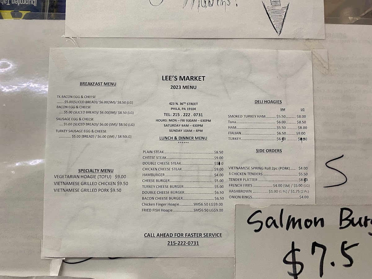 Lee's Market Photo Menu 2
