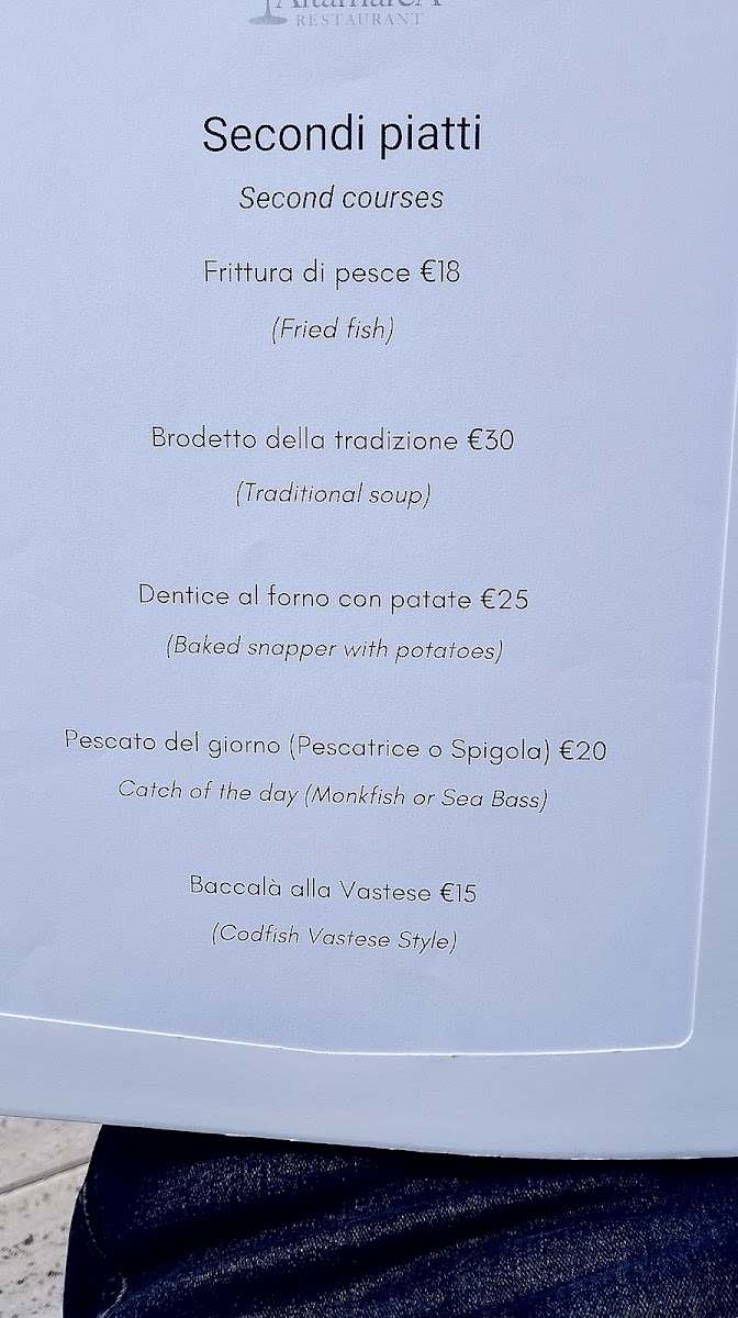 Ristorante Altamarea Photo Menu 1