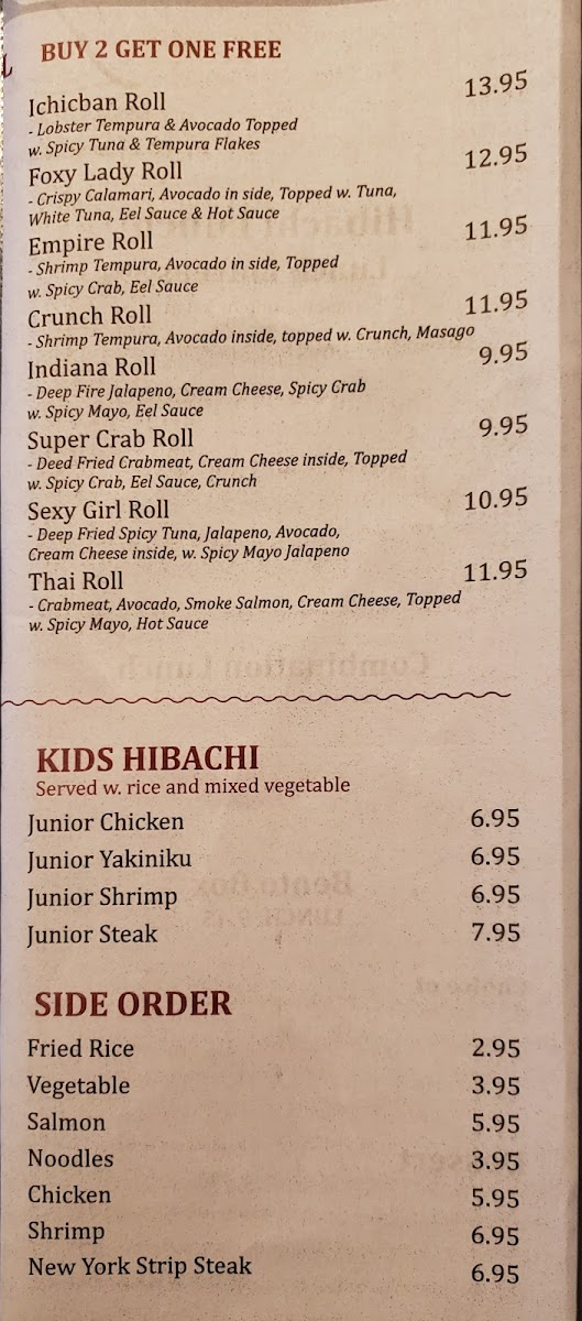 Yamato Japanese Steakhouse Photo Menu 9