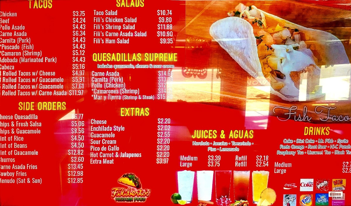 Filiberto's Mexican Food Photo Menu 5