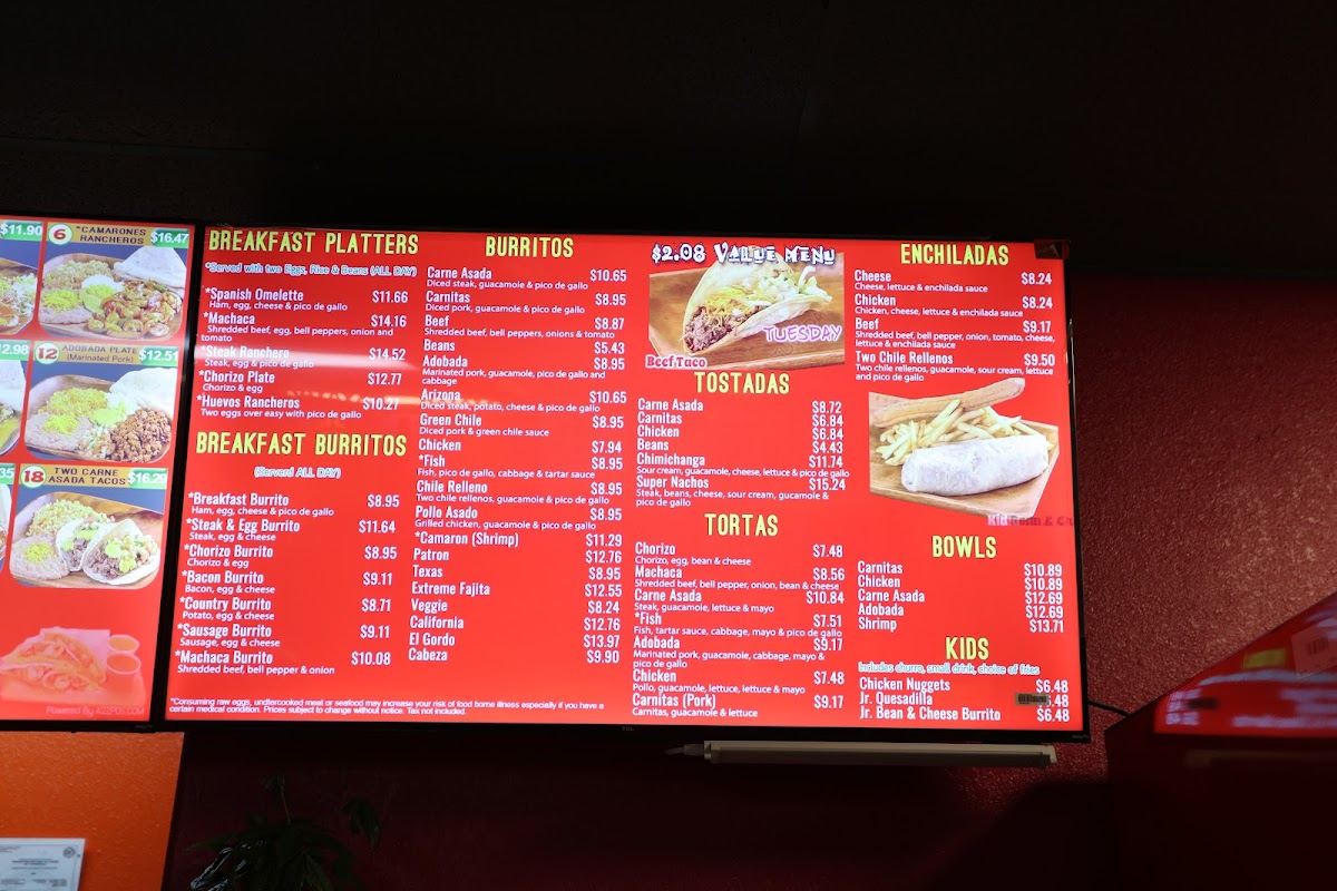 Filiberto's Mexican Food Photo Menu 8