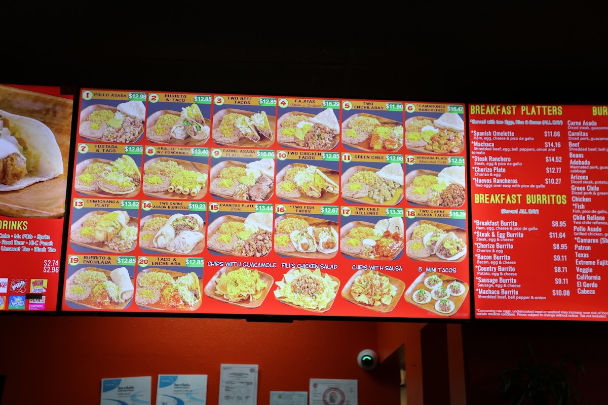 Filiberto's Mexican Food Photo Menu 9