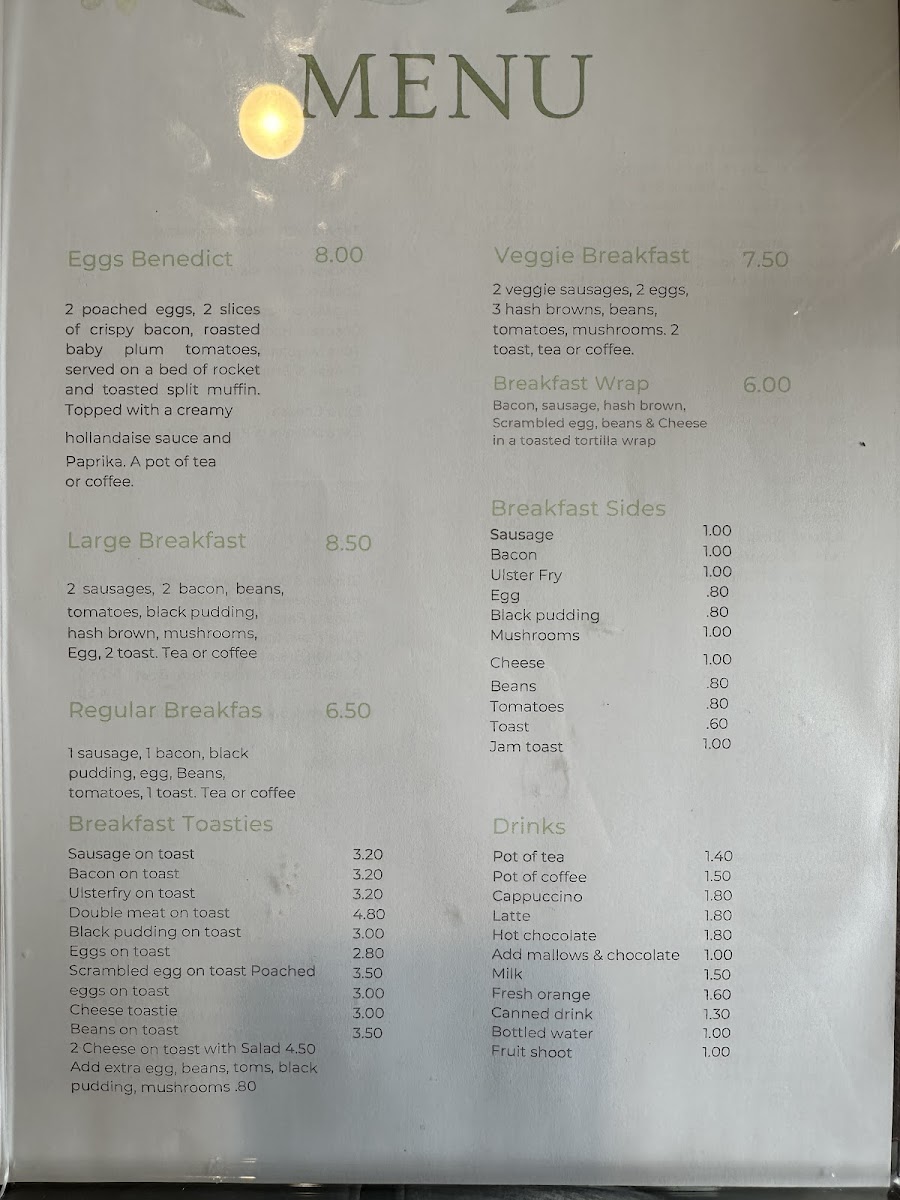The Bistro Photo Menu 2